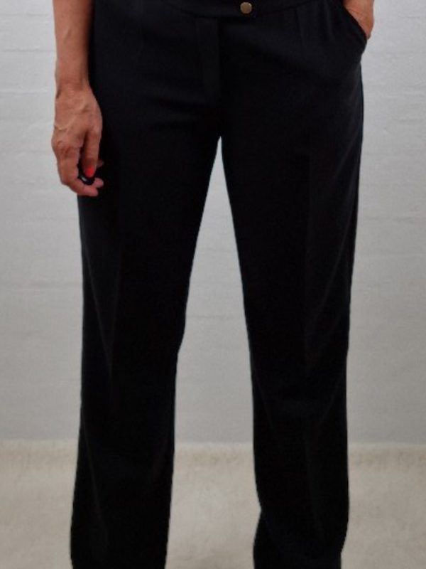 Klassiske sorte bukser med bånd