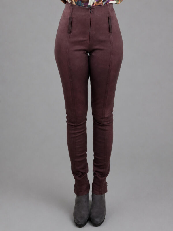 Bordeaux stretch skindbukser