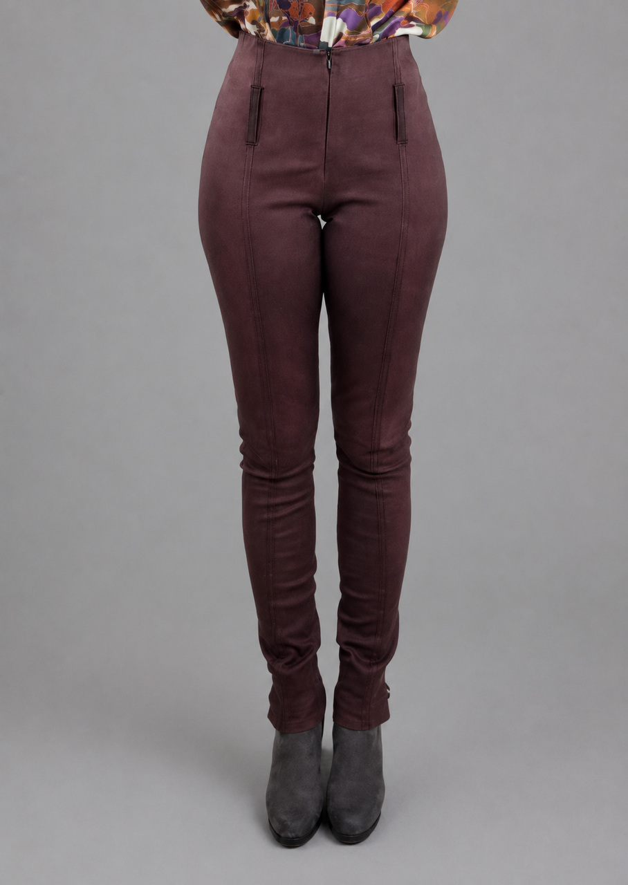 Bordeaux stretch skindbukser