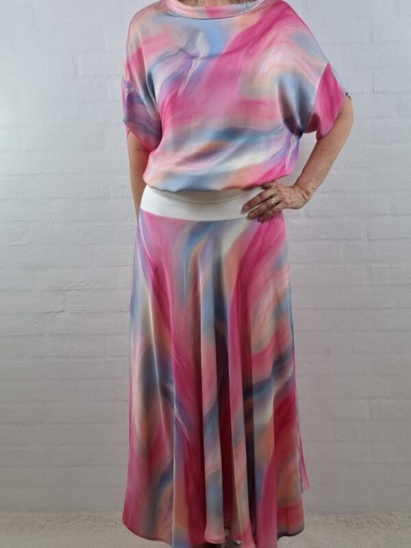 To-delt viskose sæt med print